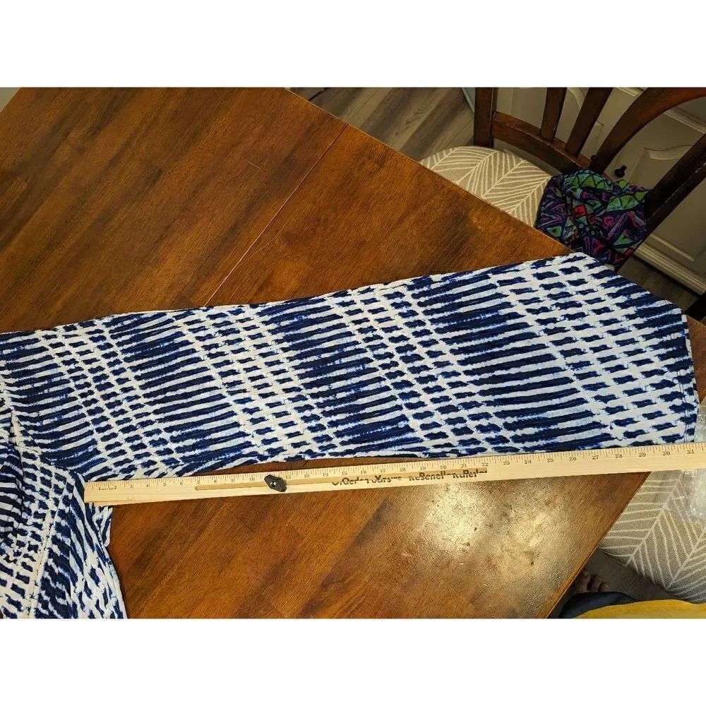 Michael Kors Stripped Blue/White Leggings Women's Size 6. - Picture 7 of 7